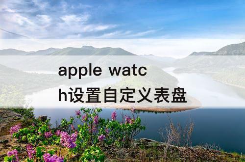 apple watch设置自定义表盘