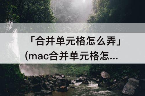 「合并单元格怎么弄」(mac合并单元格怎么弄word快捷键)