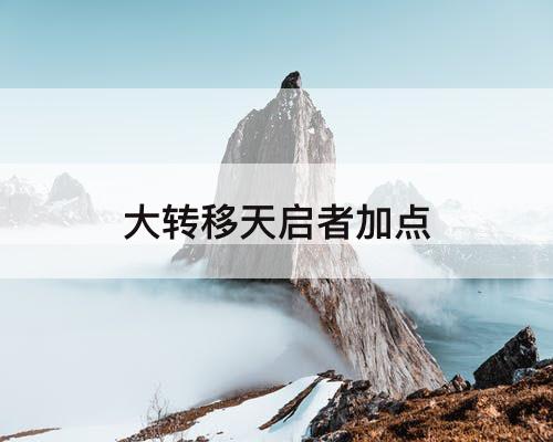 大转移天启者加点
