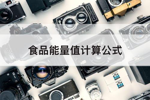 食品能量值计算公式