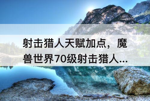 射击猎人天赋加点，魔兽世界70级射击猎人天赋加点