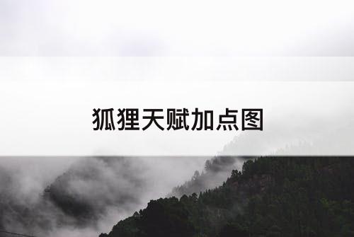 狐狸天赋加点图