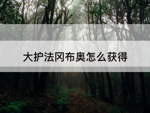 大护法冈布奥怎么获得