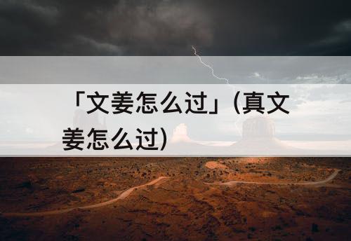 「文姜怎么过」(真文姜怎么过)
