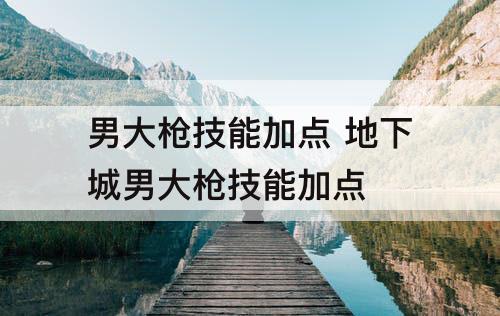 男大枪技能加点 地下城男大枪技能加点