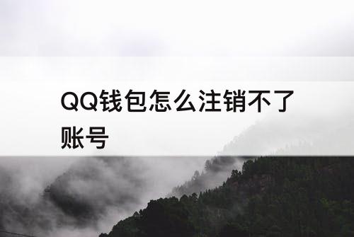 QQ钱包怎么注销不了账号