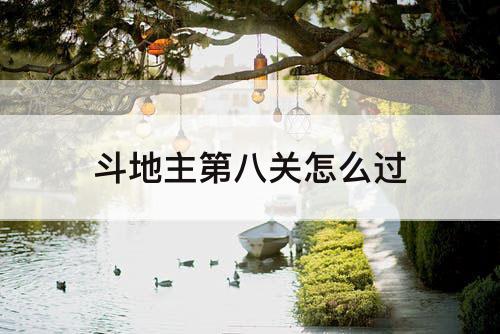 斗地主第八关怎么过
