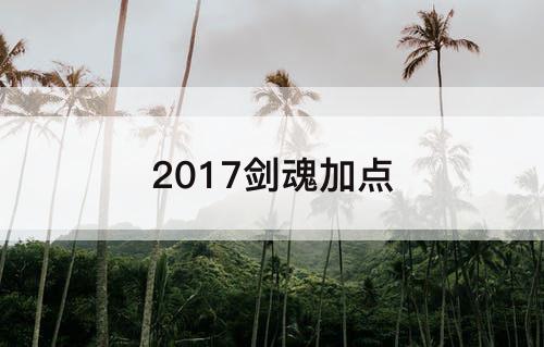2017剑魂加点