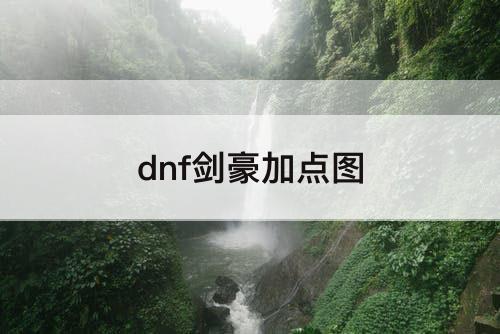 dnf剑豪加点图