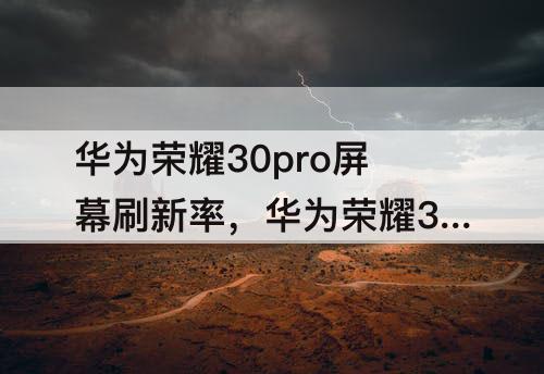 华为荣耀30pro屏幕刷新率，华为荣耀30pro屏幕刷新率是多少赫兹