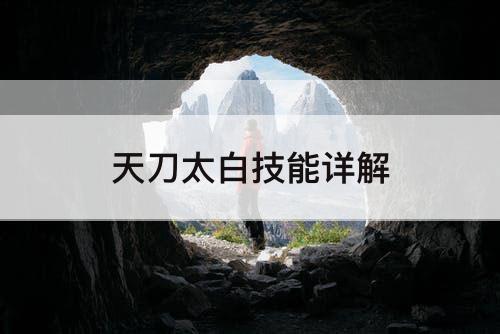 天刀太白技能详解