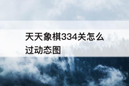 天天象棋334关怎么过动态图