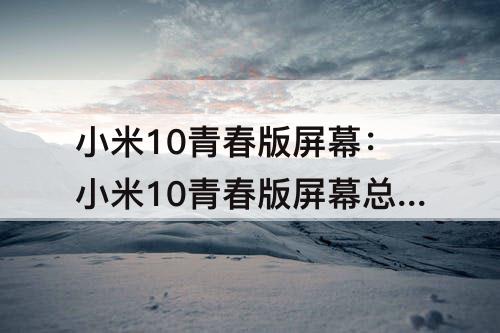 小米10青春版屏幕：小米10青春版屏幕总成