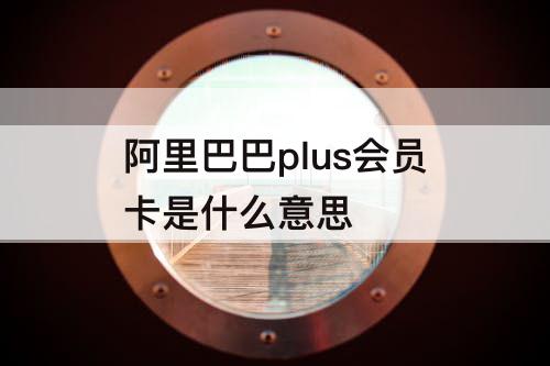阿里巴巴plus会员卡是什么意思