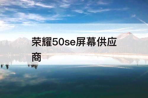 荣耀50se屏幕供应商