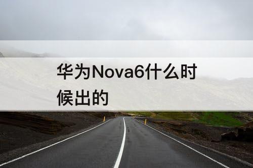 华为Nova6什么时候出的