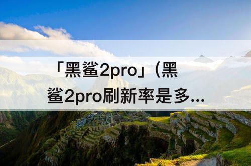 「黑鲨2pro」(黑鲨2pro刷新率是多少)