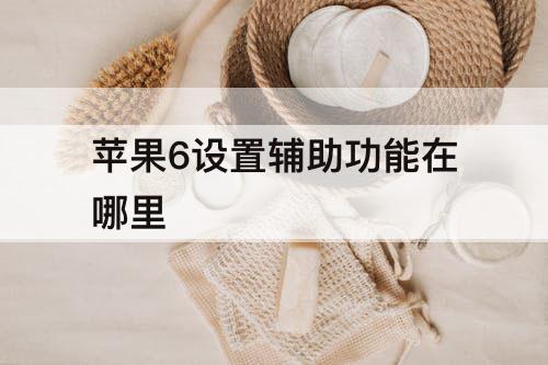 苹果6设置辅助功能在哪里
