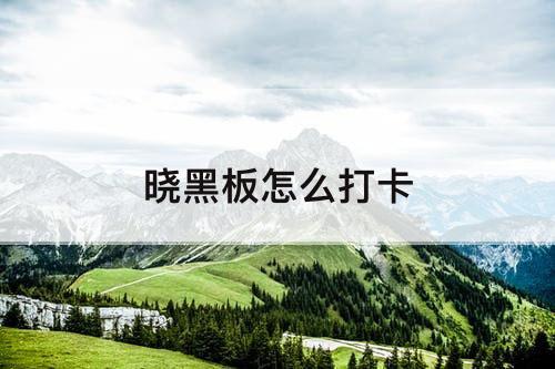 晓黑板怎么打卡