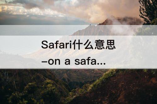 Safari什么意思-on a safari什么意思
