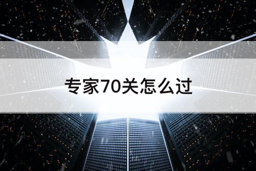 专家70关怎么过