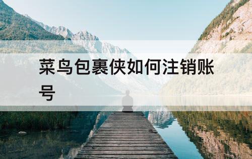 菜鸟包裹侠如何注销账号