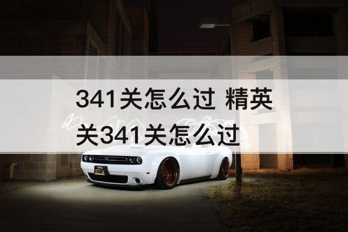 341关怎么过 精英关341关怎么过