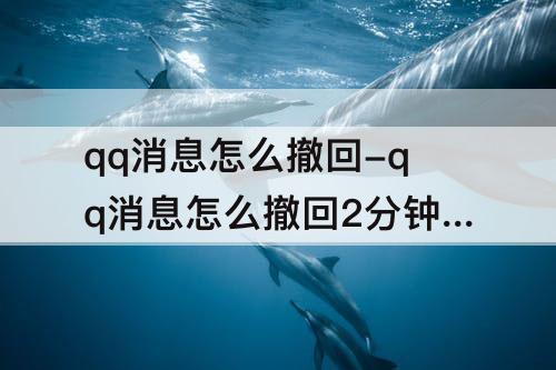 qq消息怎么撤回-qq消息怎么撤回2分钟后
