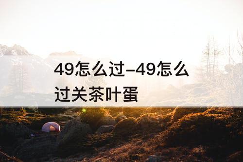 49怎么过-49怎么过关茶叶蛋