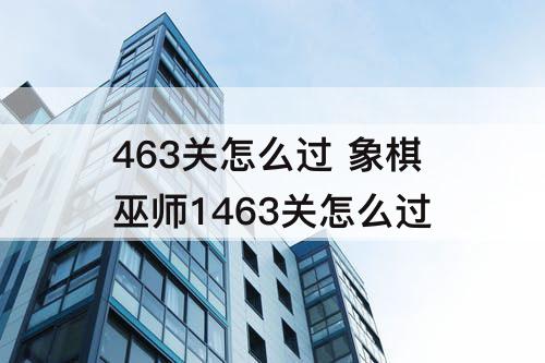 463关怎么过 象棋巫师1463关怎么过