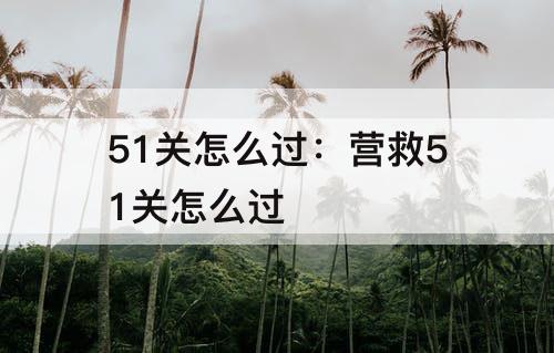 51关怎么过：营救51关怎么过