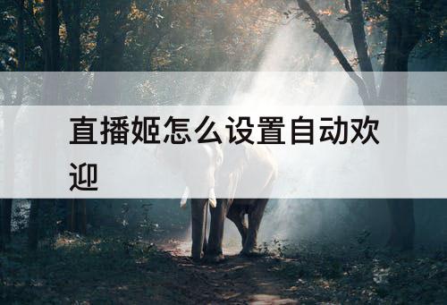 直播姬怎么设置自动欢迎