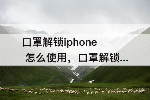 口罩解锁iphone 怎么使用，口罩解锁iphone 怎么使用 15.1