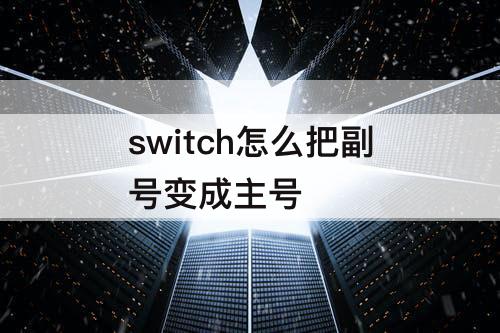 switch怎么把副号变成主号