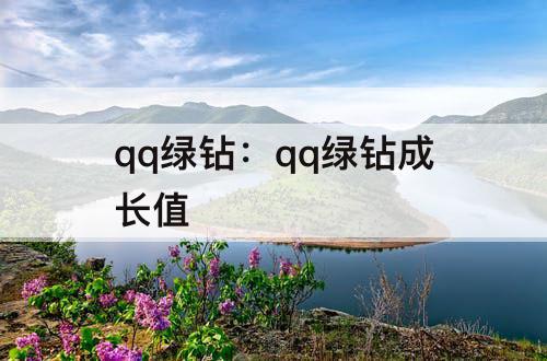 qq绿钻：qq绿钻成长值
