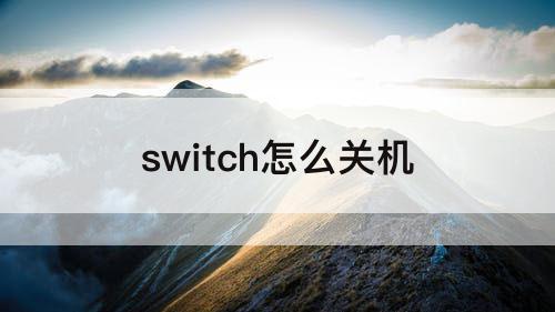 switch怎么关机