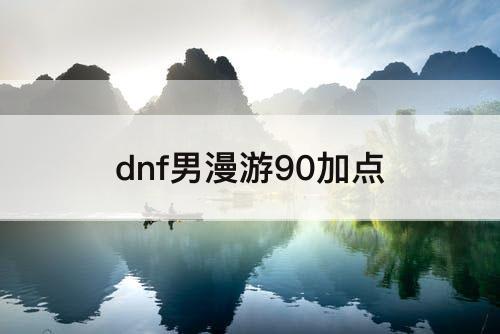 dnf男漫游90加点