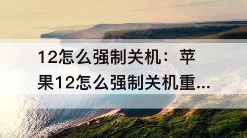 12怎么强制关机：苹果12怎么强制关机重启 屏幕失灵