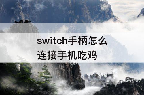 switch手柄怎么连接手机吃鸡