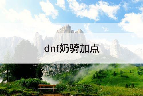 dnf奶骑加点