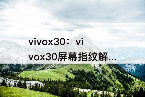 vivox30：vivox30屏幕指纹解锁怎么不显示