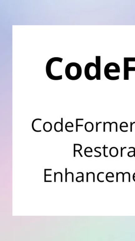 codeformer软件支持  v1.9图1